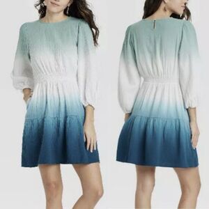 Universal Thread Tie-Dye Long Sleeve Tiered Dress Women's Size XXL Boho Artsy